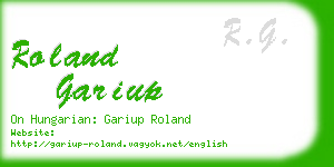 roland gariup business card